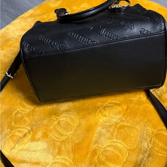 Juicy Couture Black Satchel with Gold Charm Chain - Picture 14 of 15